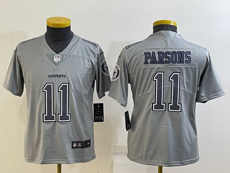 Youth Dallas Cowboys #11 Micah Parsons Grey Atmosphere Fashion 2022 Vapor Untouchable Stitched Nike Limited Jersey,We sell and wholesale Youth Dallas Cowboys #11 Micah Parsons Grey Atmosphere Fashion 2022 Vapor Untouchable Stitched Nike Limited Jersey on line form chian!